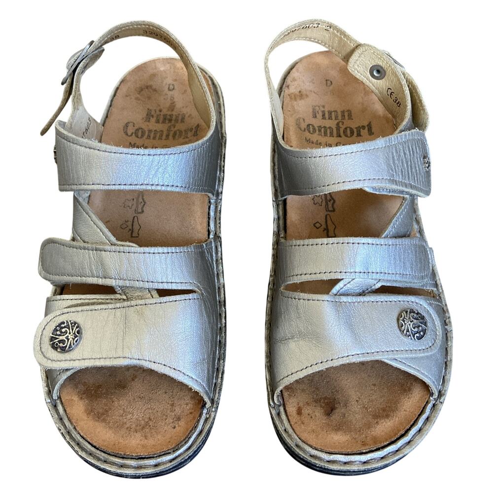 Finn Comfort Gomera Sandals  Silver Leather